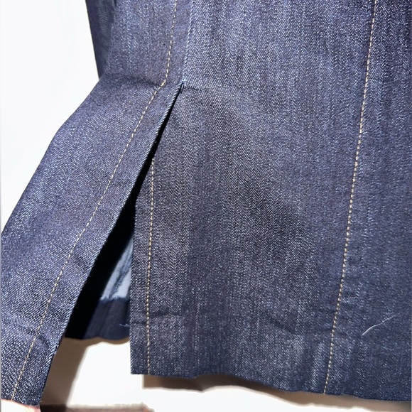 Banana Republic Dark Blue Denim Pencil Dress Size 6 - Picture 6 of 8